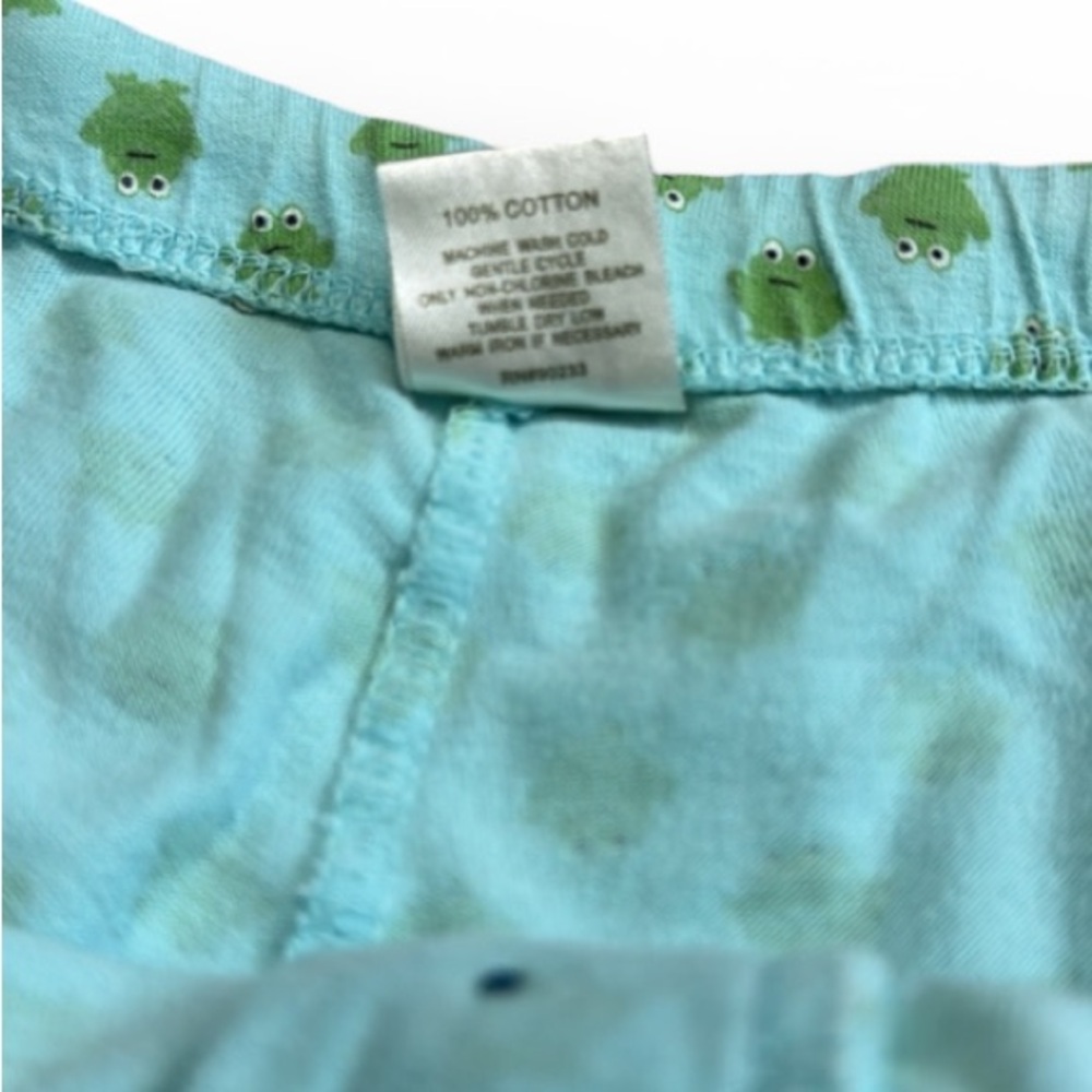 Tilt blue and green Frog pajama shorts - Picture 4 of 9